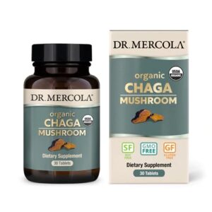Dr. Mercola Organic Chaga Mushroom -- 30 Tablets