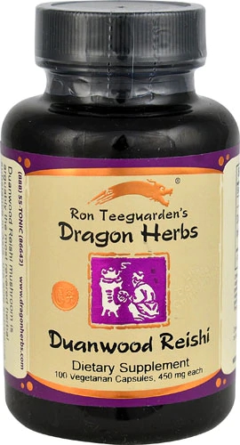 Dragon Herbs Duanwood Reishi -- 450 mg - 100 Vegetarian Capsules