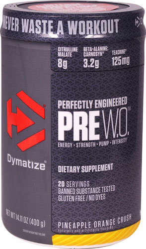 Dymatize PreW.O.™ Pineapple Orange Crush -- 30 Servings