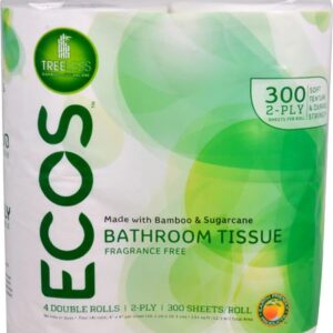 Earth Friendly ECOS™ 2-Ply Toilet Paper Fragrance Free 300 Sheets Per Roll -- 4 Rolls