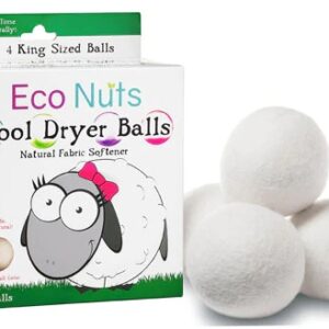 Eco Nuts Wool Dryer Balls -- 4 Balls