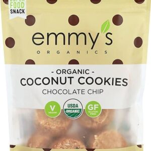 Emmy's Organics Coconut Cookies Gluten Free Vegan Chocolate Chip -- 6 oz