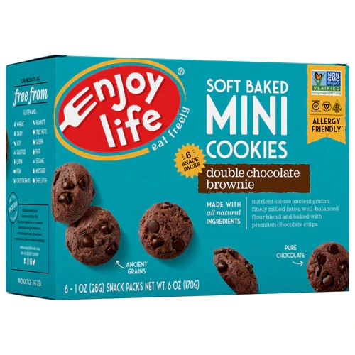 Comprar Enjoy Life Soft Baked Mini Cookies Double Chocolate Brownie -- 6 Snack Packs