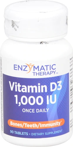 Enzymatic Therapy Vitamin D3 -- 1000 IU - 90 Tablets