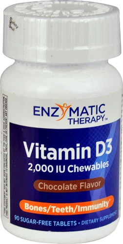 Comprar Enzymatic Therapy Vitamin D3 Chewables Chocolate -- 2000 IU - 90 Chewable Tablets