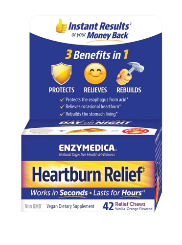 Enzymedica Heartburn Relief Vanilla-Orange -- 42 Relief Chews