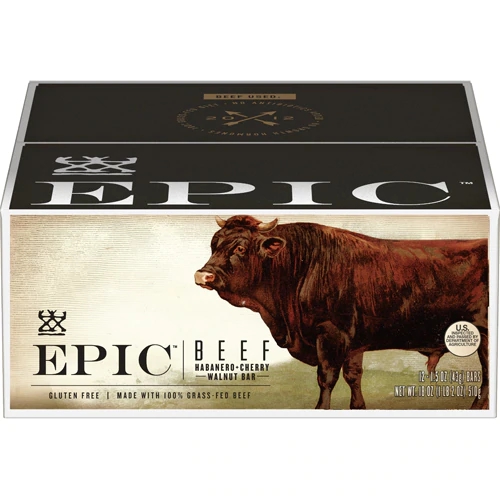 Comprar Epic Nutrition Beef Bar Grass Fed Gluten Free Habanero Cherry Walnut -- 12 Bars