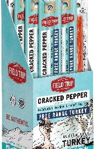 Field Trip Turkey Jerky Stick Gluten Free Cracked Pepper -- 24 Sticks