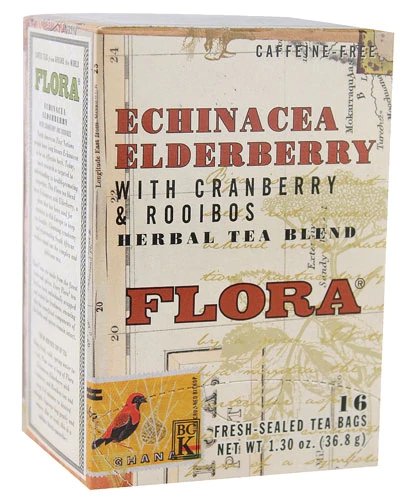 Comprar Flora Herbal Tea Blend Echinacea Elderberry with Cranberry & Rooibos -- 16 Tea Bags