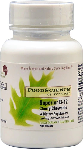 Comprar FoodScience of Vermont Superior B-12 Cherry -- 100 Chewable Tablets