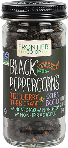 Frontier Natural Products Black Peppercorns Whole -- 2.08 oz