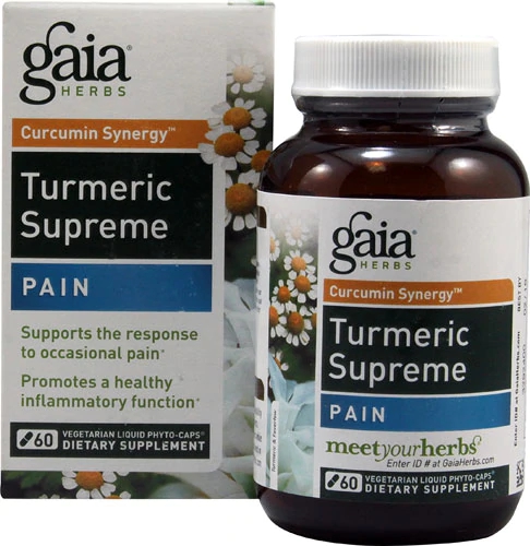 Comprar Gaia Herbs Curcumin Synergy™ Turmeric Supreme Pain -- 60 Vegetarian Liquid Phyto-Caps