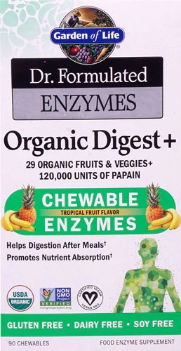 Comprar Garden of Life Dr. Formulated Enzymes Organic Digest + Tropical Fruit -- 90 Chewables