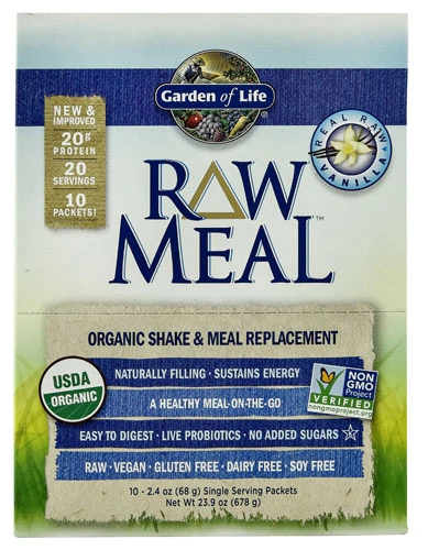 Comprar Garden of Life Organic RAW Meal™ Vanilla -- 10 Packets