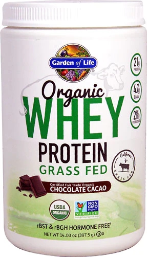 Comprar Garden of Life Organic Whey Protein Grass Fed Chocolate Cacao -- 12 Servings