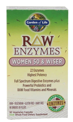 Comprar Garden of Life RAW Enzymes™ Women 50 & Wiser -- 90 Vegetarian Capsules
