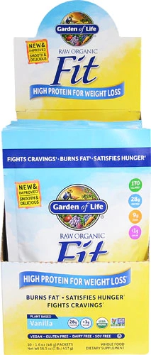 Comprar Garden of Life RAW Organic Fit™ High Protein For Weight Loss Vanilla -- 10 Packets