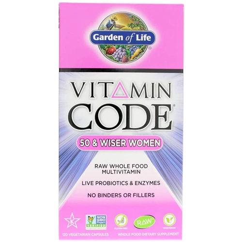 Garden of Life Vitamin Code® 50 & Wiser Women Whole Food Multivitamin -- 120 Vegetarian Capsules