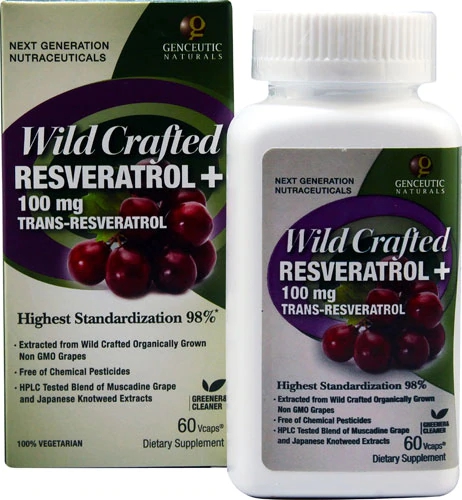 Comprar Genceutic Naturals Wild Crafted Rseveratrol+ -- 100 mg - 60 Vcaps®