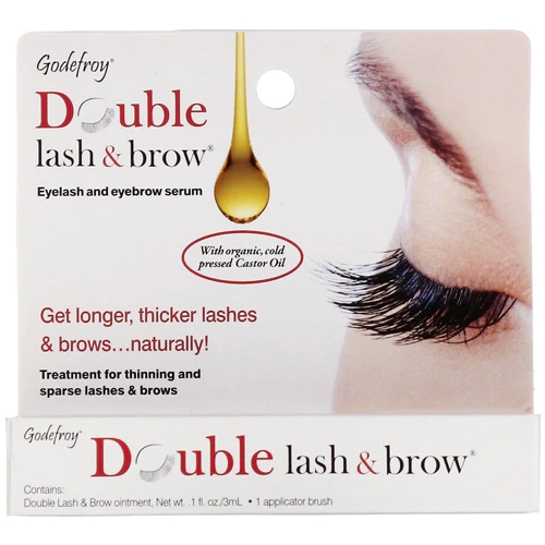 Godefroy Double Lash & Brown Eyelash & Eyebrow Growth Serum -- 10 fl oz