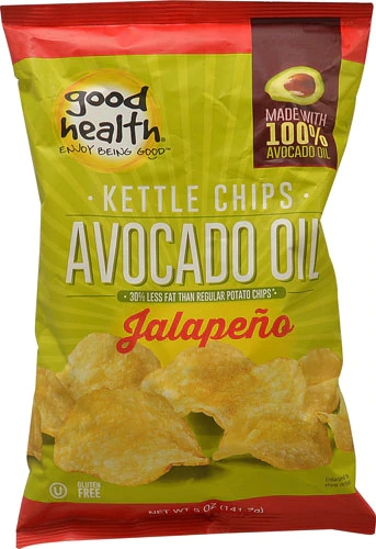 Good Health Inc. Avocado Oil Kettle Chips Jalapeno -- 5 oz