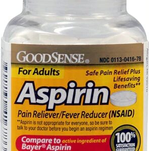 Good Sense Aspirin -- 325 mg - 100 Coated Tablets