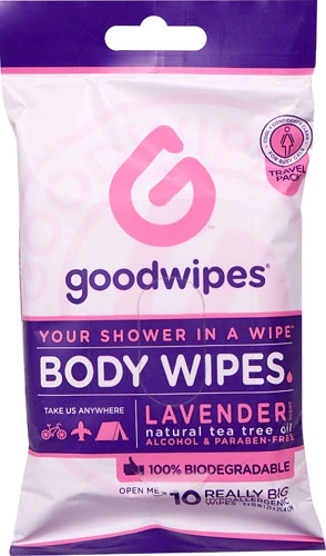 Goodwipes Body Wipes For Gals Lavender Travel Pack -- 10 Wipes