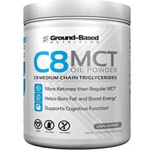 Ground-Based Nutrition C8 MCT Oil Powder Unflavored -- 30 Servings