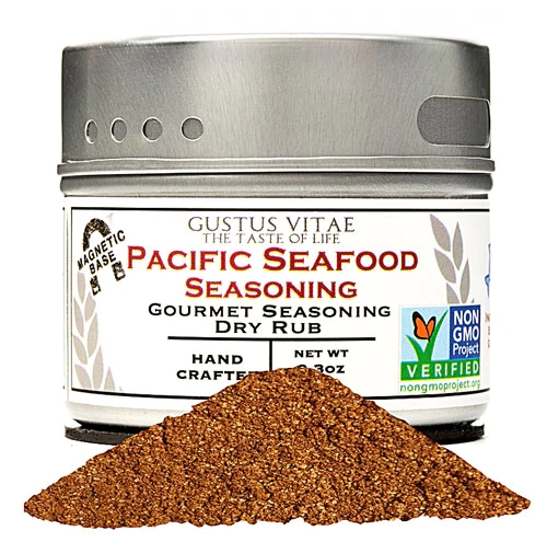 Comprar Gustus Vitae Gourmet Seasoning Dry Rub In Magnetic Tin Pacific Seafood Seasoning -- 2.3 oz