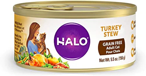 Comprar Halo Purely For Pets Grain Free Adult Cat Food Turkey Stew -- 5.5 oz Each / Pack of 12