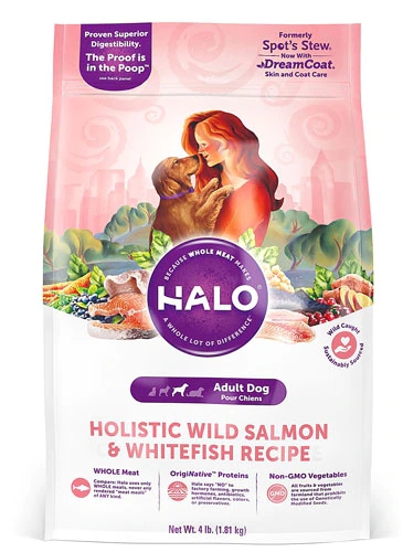 Halo Purely For Pets Spot's Stew® Adult Dog Formula Wild Salmon -- 4 lbs