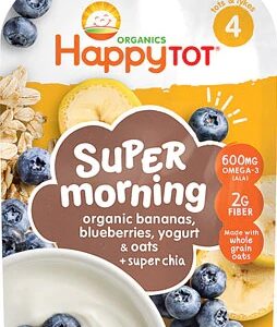Happy Baby Happytot® Super Morning Stage 4 Organic Toddler Food Bananas Blueberries Yogurt & Oats -- 4 oz