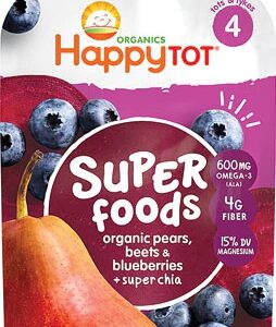 Happy Baby HappyTot® Superfoods Stage 4 Organic Toddler Food Organic Pears Blueberries & Beets plus Super Chia -- 4.22 oz