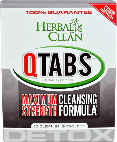 Comprar Herbal Clean Detox QTabs™ Maximum Strength Cleansing Formula -- 10 Tablets