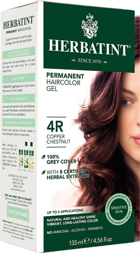 Herbatint Permanent Haircolor Gel 4R Copper Chestnut -- 135 mL
