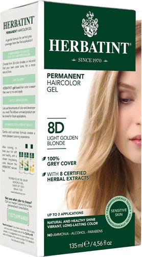 Comprar Herbatint Permanent Haircolor Gel 8D Light Golden Blonde -- 135 mL