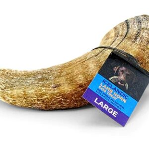 Icelandic Plus Large Lamb Horn Dog Treat -- 4 oz