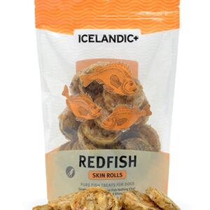 Icelandic Plus Redfish Skin Rolls Dog Treat -- 2.5 oz