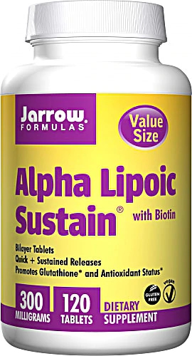 Comprar Jarrow Formulas Alpha Lipoic Sustain® with Biotin -- 300 mg - 120 Tablets