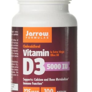 Jarrow Formulas Vitamin D3 -- 5000 IU - 100 Softgels