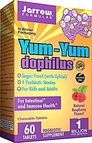 Comprar Jarrow Formulas Yum-Yum Dophilus® Natural Raspberry -- 1 billion - 60 Chewable Tablets