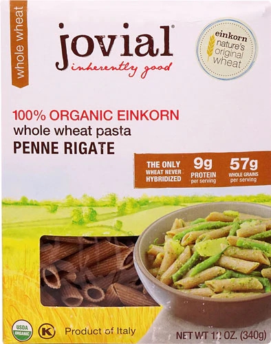 Comprar Jovial Organic Einkorn Whole Wheat Pasta Penne Rigate -- 12 oz