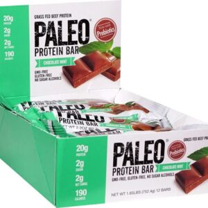 Julian Bakery Grass Fed Beef Paleo® Protein Bar Chocolate Mint -- 12 Bars