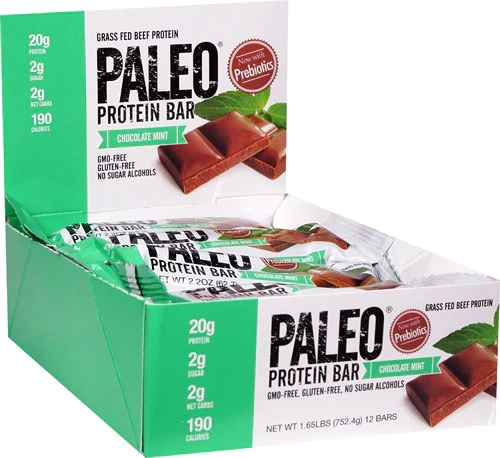 Julian Bakery Grass Fed Beef Paleo® Protein Bar Chocolate Mint -- 12 Bars