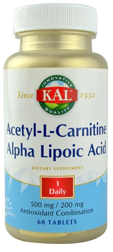 Kal Acetyl-L-Carnitine and Alpha Lipoic Acid -- 60 Tablets