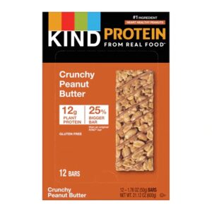 Kind 12G Protein Bar Gluten Free Crunchy Peanut Butter -- 12 Bars