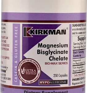 Kirkman Magnesium Bisglycinate Chelate Bio-Max Series -- 250 Capsules