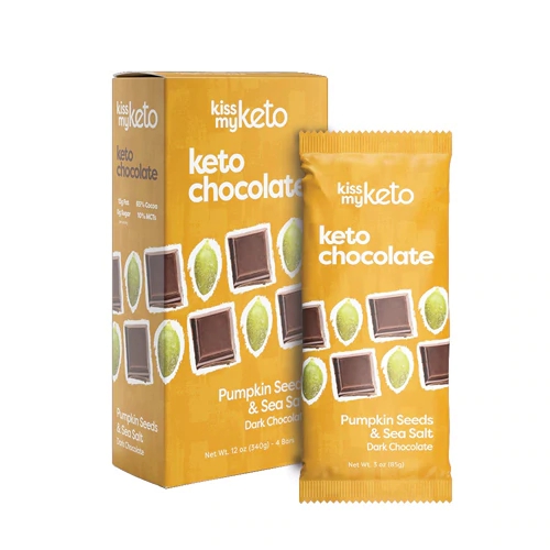 Comprar Kiss My Keto Ketogenic Chocolate Pumpkin Seed & Sea Salt -- 4 Bars