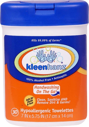 Comprar Kleenhanz Handwashing On The Go® Hypoallergenic Towelettes -- 30 Towelettes