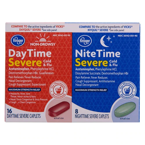 Kroger DayTime/NiteTime Severe Cold & Flu -- 24 Caplets
